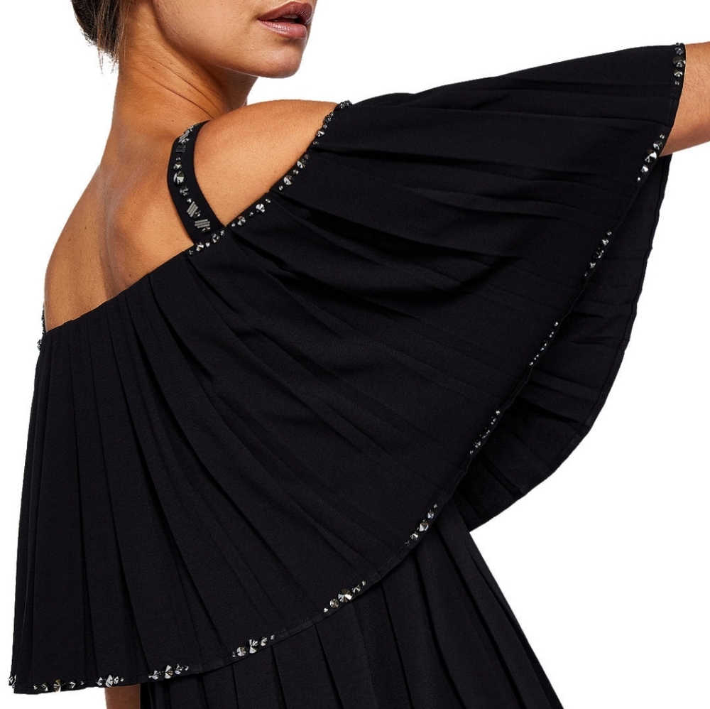 🍒NWOT🍒 TED BAKER EMBELLISHED CREPE DRESS - Picture 4 of 10
